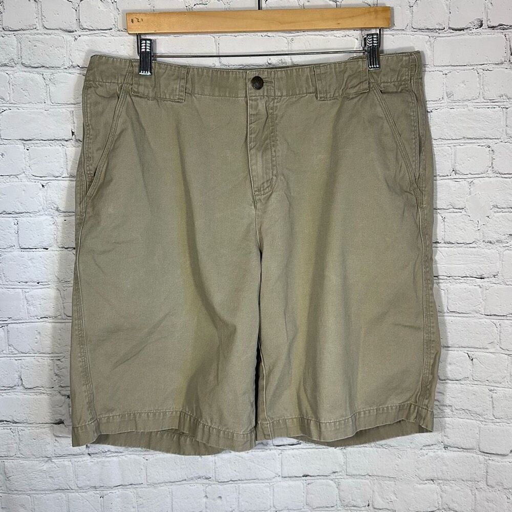 SCOTTeVest Shorts Mens 36 Khaki Chino‎ Hidden Cargo Pockets TEC Hiking Gorpcore